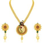 Exquisite Peacock Gold Plated Necklace Set