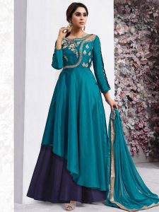 Rama Tapeta Silk Festival Wear Embroidery Work Anarkali Style