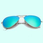 Silver And Blue Color Sunglasses