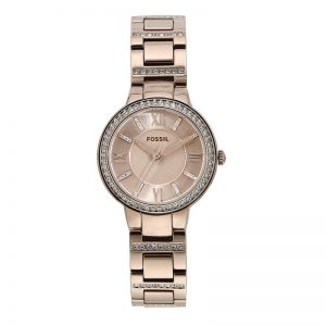 Fossil Womens Virginia Stainless Steel Analogue Watch - Es4482I_Pink_Free Size