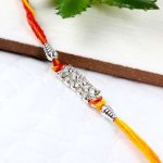 Silver Effect Diamond Rakhi