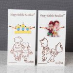 Minions Character with Bal Ganesha Hanuman Rakhi for Kids