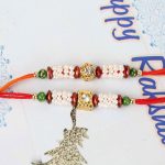 Set of Two Colorful Tiny Bead Rakhis