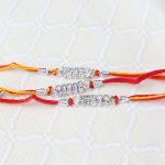 Shiny Diamond Chain Three Rakhis