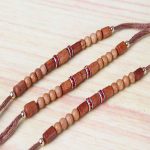 Three Simple Wooden Rakhi Online