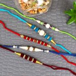 Multi Color Velvet Sphere Rakhi