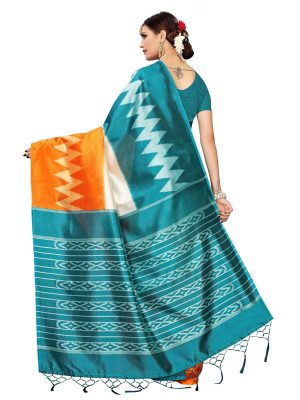 Mandana Rama Banarasi Art Silk Printed Saree With Blouse