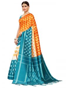 Razia Rama Banarasi Art Silk Printed Saree With Blouse