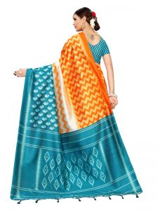 Razia Rama Banarasi Art Silk Printed Saree With Blouse