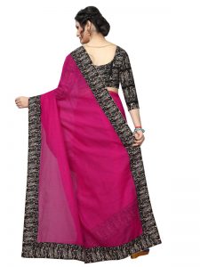 Rk Pink Chandheri Cotton Weaving Saree With Blouse