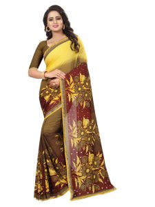 Adhira 20 Printed Georgette Sarees With Blouse