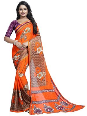 Avanti 16 Printed Georgette Sarees With Blouse