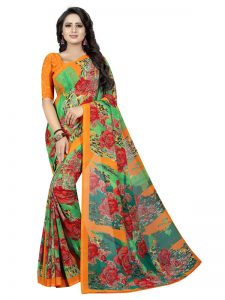 Kimaya 03 Printed Georgette Sarees With Blouse