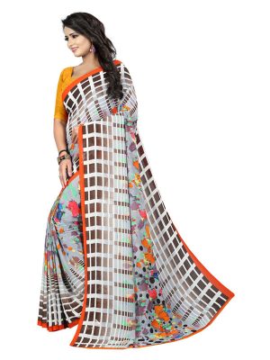 Kimaya 13 Printed Georgette Sarees With Blouse