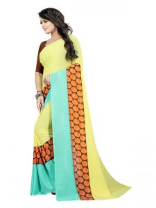 Kimaya 36 Printed Georgette Sarees With Blouse