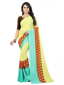 Kimaya 36 Printed Georgette Sarees With Blouse