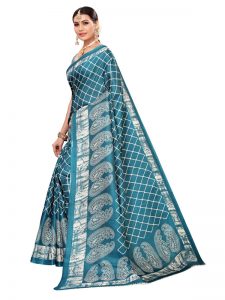 Suzuki Rama Khadi Silk Printed Kalamkaari Sarees With Blouse