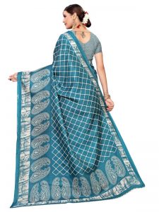 Suzuki Rama Khadi Silk Printed Kalamkaari Sarees With Blouse