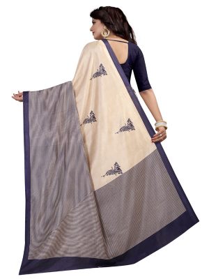 Mohini Navy Printed Maalgudi Sarees With Blouse