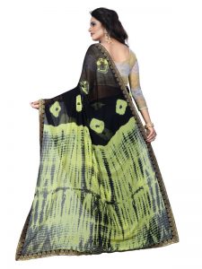 Jaquard Lemon Shiffon Saree With Blouse