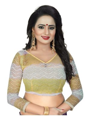 Jaquard Lemon Shiffon Saree With Blouse