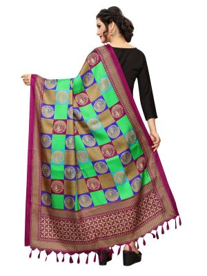 Green Khadi Dupatta