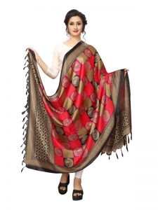 Red Khadi Dupatta