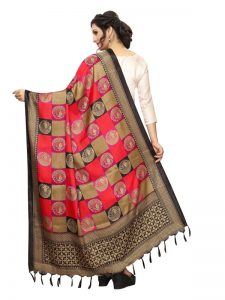 Red Khadi Dupatta