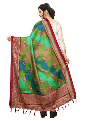 Red Khadi Dupatta