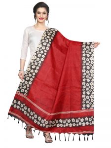 Red Khadi Dupatta