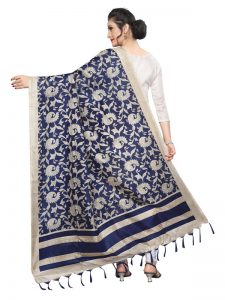 Navy Khadi Dupatta