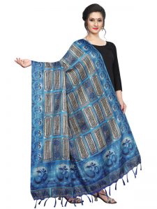 Blue Khadi Dupatta