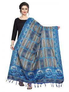 Blue Khadi Dupatta