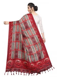 Red Khadi Dupatta