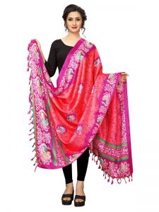 Pink Khadi Dupatta