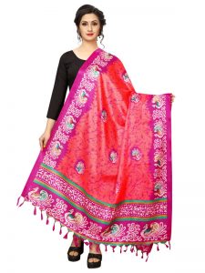 Pink Khadi Dupatta