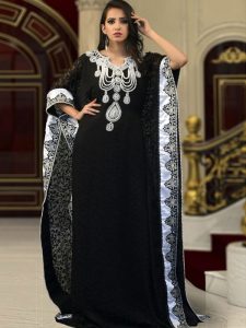 Muslim Formal Black Color Kaftan