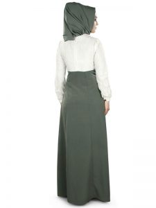 Womens Abaya White Color Fancy