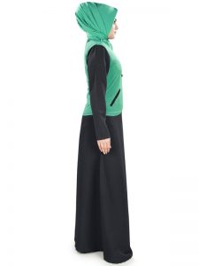 Womens Abaya Green Color Rubiya