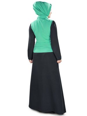 Womens Abaya Green Color Rubiya