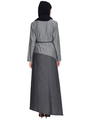 Womens Abaya Grey Color Maxi Dress