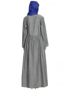 Womens Abaya Grey Color Daily Wear