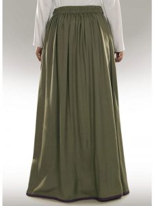 Green Color Skirt-Rayon Skirt