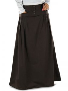 Brown Color Skirt-Poplin Skirt