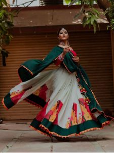 Buy New Panihari Green Digital Print Lehenga Choli