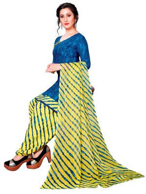 French Crepe Printed Dress Material With Shiffon Dupatta Suit-1122
