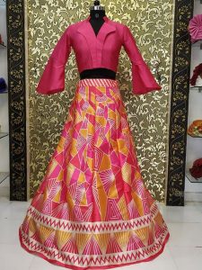 New Pink Tafeta Silk Designer Lehenga Choli