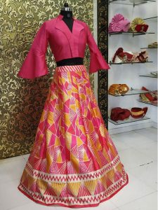 New Pink Tafeta Silk Designer Lehenga Choli