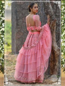 Pink Colour Net Resham & Zari Work Lehenga Choli