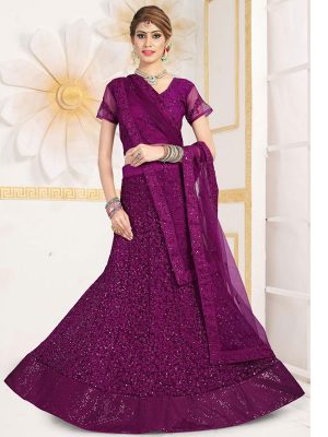 Purple Lehenga set – Shyam Narayan Prasad
